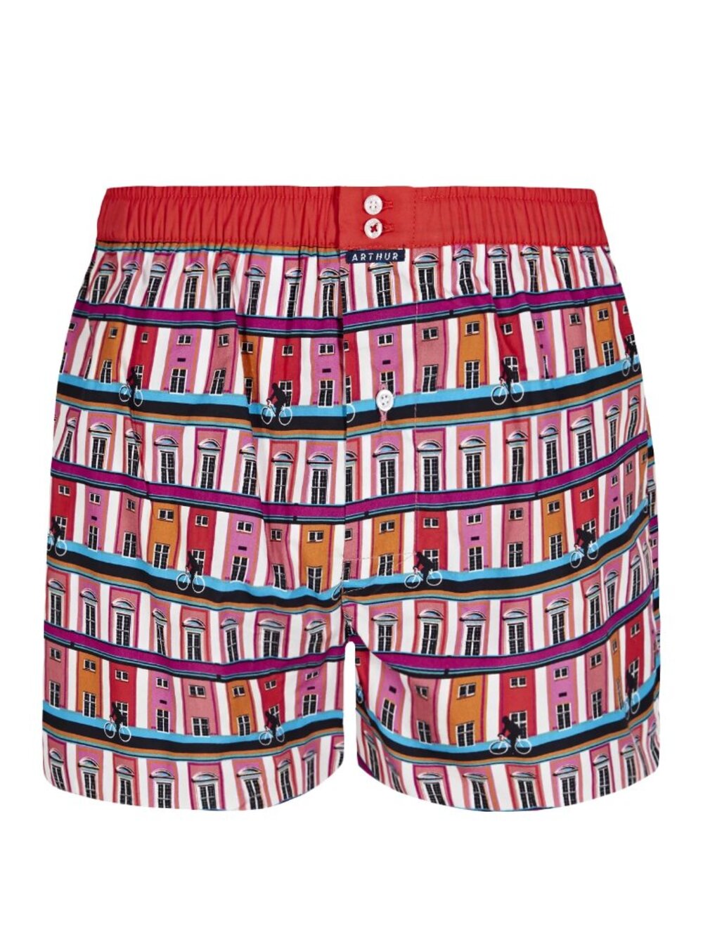 Arthur Le Club No 938 Multicolor City Print Organic Cotton Boxer Shorts L NWT